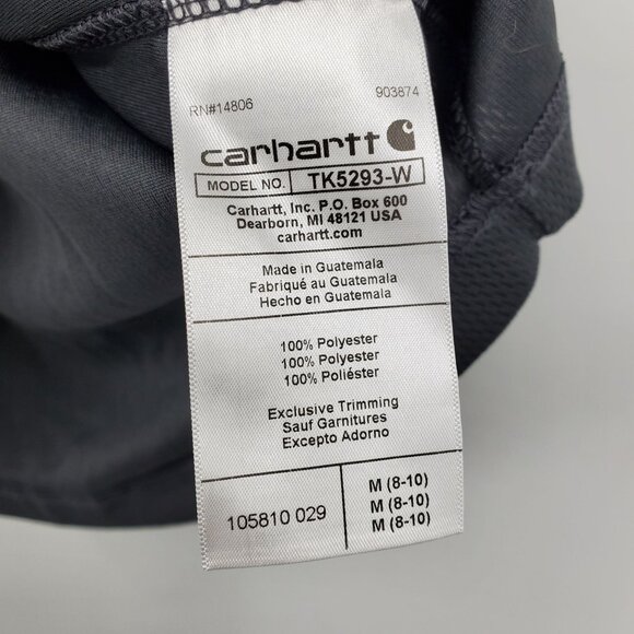 Carhartt Force Relaxed Fit Moisture Wicking Women's Grey Pocket Polo Shirt Mediu - Picture 8 of 8
